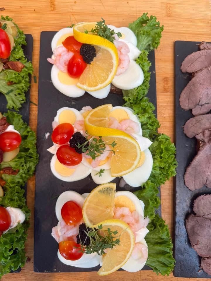 Udvalg af hjemmelavet smørrebrød